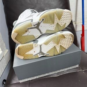 Jordan Gray and White Sneakers